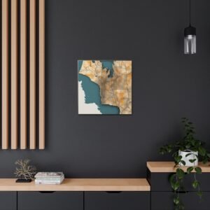 Washington Canvas Gallery Wraps &#8211; Washington Living Room Bedroom Office Wall Decor Home Canvas Art &#8211; Housewarming Gifts &#8211; WA New Home Gifts
