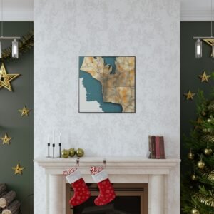 Washington Canvas Gallery Wraps &#8211; Washington Living Room Bedroom Office Wall Decor Home Canvas Art &#8211; Housewarming Gifts &#8211; WA New Home Gifts