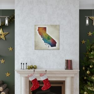 California Canvas Gallery Wraps &#8211; California Home Office Living Room Bedroom Wall Decor Canvas Art &#8211; Housewarming Gifts &#8211; CA New Home Gifts