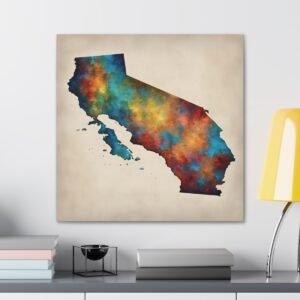 California Canvas Gallery Wraps &#8211; California Living Room Home Office Bedroom Wall Decor Canvas Art &#8211; Housewarming Gifts &#8211; CA New Home Gifts