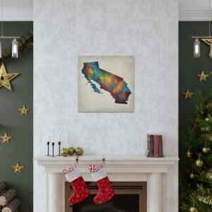 California Canvas Gallery Wraps &#8211; California Living Room Home Office Bedroom Wall Decor Canvas Art &#8211; Housewarming Gifts &#8211; CA New Home Gifts