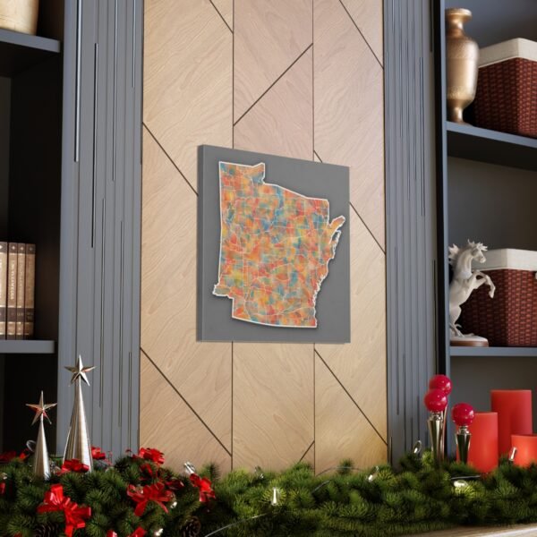 Arkansas Canvas Gallery Wraps &#8211; Arkansas Office Home Bedroom Living Room Wall Decor Canvas Art &#8211; Housewarming Gifts &#8211; AR New Home Gifts