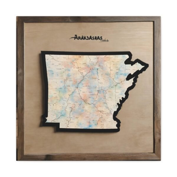 Arkansas Canvas Gallery Wraps &#8211; Arkansas Bedroom Home Office Living Room Wall Decor Canvas Art &#8211; Housewarming Gifts &#8211; AR New Home Gifts