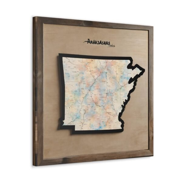 Arkansas Canvas Gallery Wraps &#8211; Arkansas Bedroom Home Office Living Room Wall Decor Canvas Art &#8211; Housewarming Gifts &#8211; AR New Home Gifts