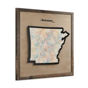 Arkansas Canvas Gallery Wraps &#8211; Arkansas Bedroom Home Office Living Room Wall Decor Canvas Art &#8211; Housewarming Gifts &#8211; AR New Home Gifts