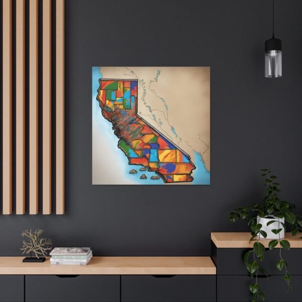 California Canvas Gallery Wraps &#8211; California Office Bedroom Home Living Room Wall Decor Canvas Art &#8211; Housewarming Gifts &#8211; CA New Home Gifts