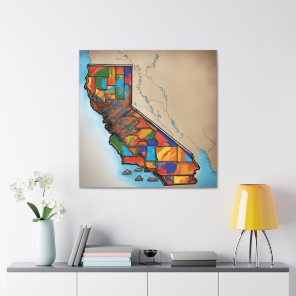 California Canvas Gallery Wraps &#8211; California Office Bedroom Home Living Room Wall Decor Canvas Art &#8211; Housewarming Gifts &#8211; CA New Home Gifts