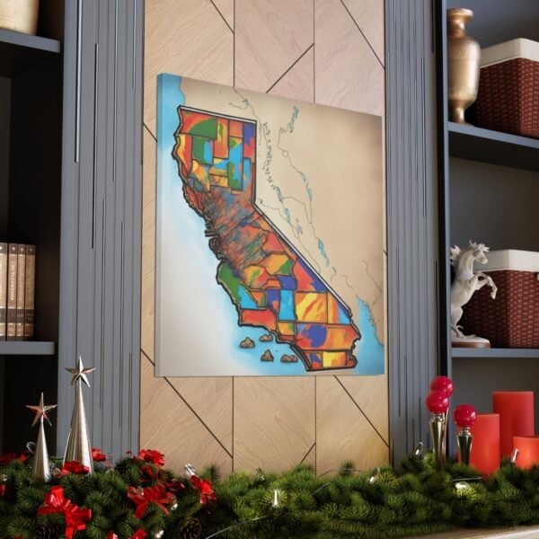 California Canvas Gallery Wraps &#8211; California Office Bedroom Home Living Room Wall Decor Canvas Art &#8211; Housewarming Gifts &#8211; CA New Home Gifts