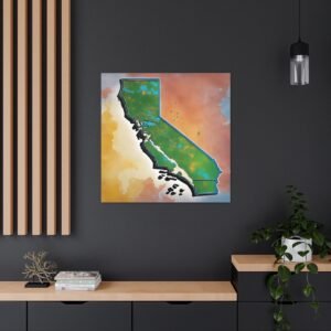 California Canvas Gallery Wraps - California Home Office Bedroom Living Room Wall Decor Canvas Art - Housewarming Gifts - CA New Home Gifts