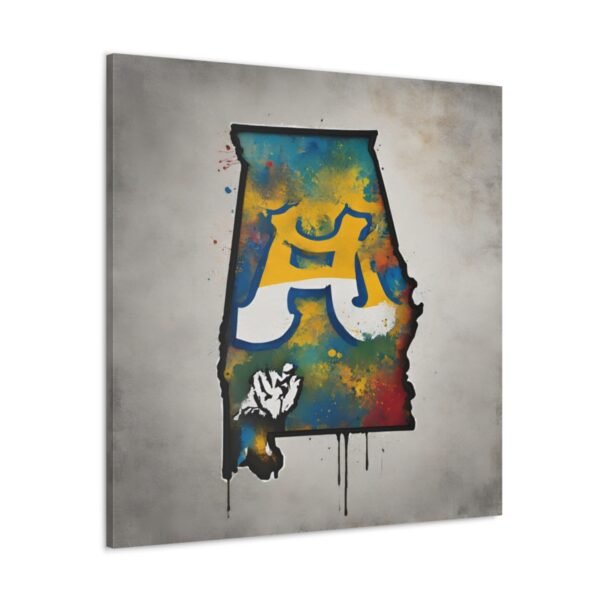 Alabama Canvas Gallery Wraps &#8211; Alabama Office Bedroom Home Living Room Wall Decor Canvas Art &#8211; Housewarming Gifts &#8211; AL New Home Gifts
