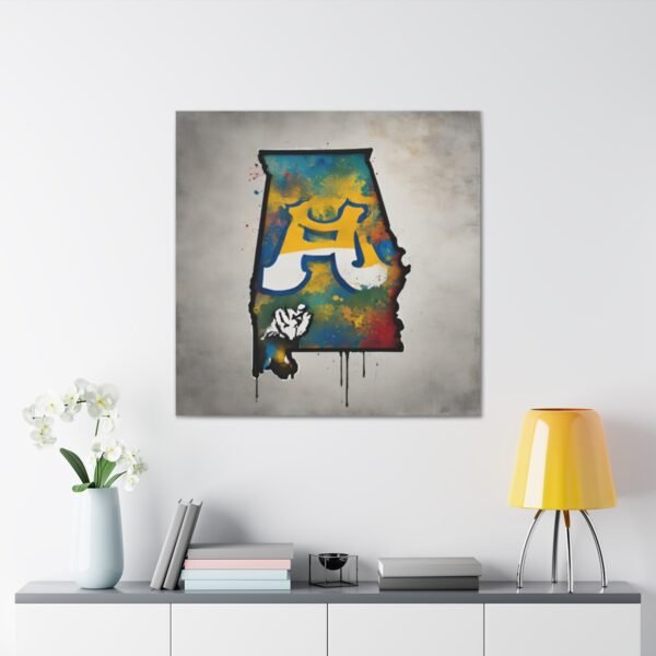 Alabama Canvas Gallery Wraps &#8211; Alabama Office Bedroom Home Living Room Wall Decor Canvas Art &#8211; Housewarming Gifts &#8211; AL New Home Gifts