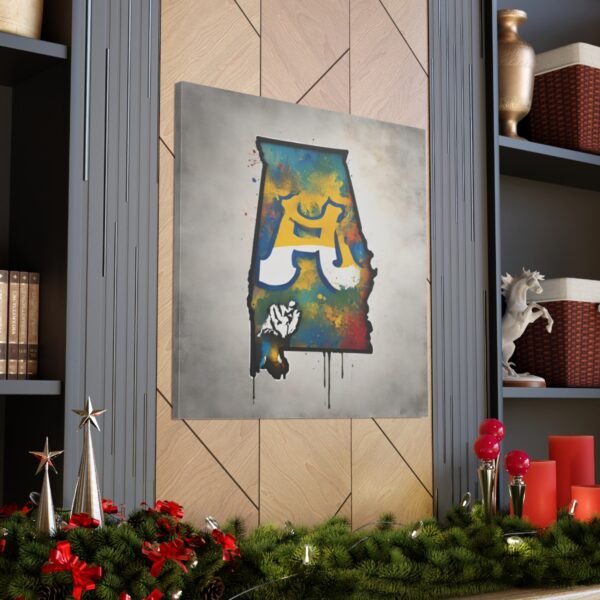 Alabama Canvas Gallery Wraps &#8211; Alabama Office Bedroom Home Living Room Wall Decor Canvas Art &#8211; Housewarming Gifts &#8211; AL New Home Gifts