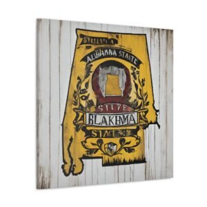 Alabama Canvas Gallery Wraps &#8211; Alabara Home Office Bedroom Living Room Wall Decor Canvas Art &#8211; Housewarming Gifts &#8211; AL New Home Gifts