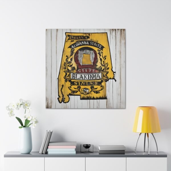 Alabama Canvas Gallery Wraps &#8211; Alabara Home Office Bedroom Living Room Wall Decor Canvas Art &#8211; Housewarming Gifts &#8211; AL New Home Gifts