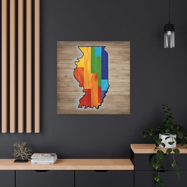 Illinois Canvas Gallery Wraps &#8211; Illinois Bedroom Office Living Room Home Wall Decor Canvas Art &#8211; Housewarming Gifts &#8211; IL New Home Gifts