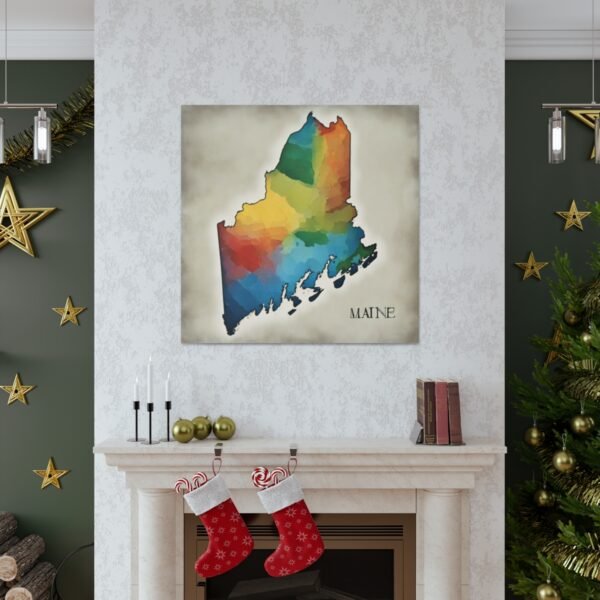 Maine Canvas Gallery Wraps &#8211; Maine Bedroom Office Living Room Home Wall Decor Canvas Art &#8211; Housewarming Gifts &#8211; ME New Home Gifts