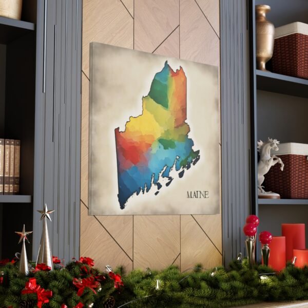 Maine Canvas Gallery Wraps &#8211; Maine Bedroom Office Living Room Home Wall Decor Canvas Art &#8211; Housewarming Gifts &#8211; ME New Home Gifts
