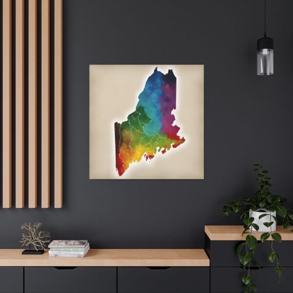Maine Canvas Gallery Wraps &#8211; Maine Bedroom Living Room Home Office Wall Decor Canvas Art &#8211; Housewarming Gifts &#8211; ME New Home Gifts
