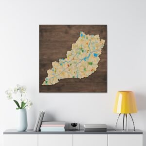 Kentucky Canvas Gallery Wraps &#8211; Kentucky Bedroom Home Office Living Room Wall Decor Canvas Art &#8211; Housewarming Gifts &#8211; KY New Home Gifts
