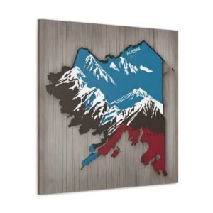 Alaska Canvas Gallery Wraps &#8211; Alaska Living Room Bedroom Office Home Wall Decor Canvas Art &#8211; Housewarming Gifts &#8211; AK New Home Gifts