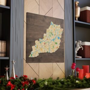 Kentucky Canvas Gallery Wraps &#8211; Kentucky Bedroom Home Office Living Room Wall Decor Canvas Art &#8211; Housewarming Gifts &#8211; KY New Home Gifts