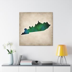 Kentucky Canvas Gallery Wraps &#8211; Kentucky Living Room Home Office Bedroom Wall Decor Canvas Art &#8211; Housewarming Gifts &#8211; KY New Home Gifts