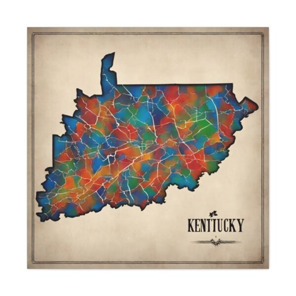 Kentucky Canvas Gallery Wraps &#8211; Kentucky Home Office Bedroom Living Room Wall Decor Canvas Art &#8211; Housewarming Gifts &#8211; KY New Home Gifts