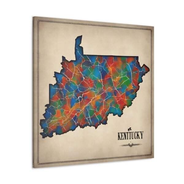 Kentucky Canvas Gallery Wraps &#8211; Kentucky Home Office Bedroom Living Room Wall Decor Canvas Art &#8211; Housewarming Gifts &#8211; KY New Home Gifts