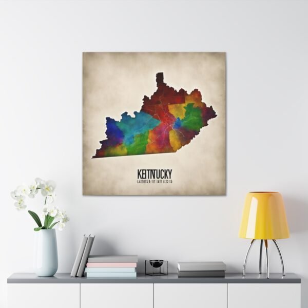 Kentucky Canvas Gallery Wraps &#8211; Kentucky Home Bedroom Living Room Office Wall Decor Canvas Art &#8211; Housewarming Gifts &#8211; KY New Home Gifts