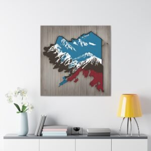 Alaska Canvas Gallery Wraps &#8211; Alaska Living Room Bedroom Office Home Wall Decor Canvas Art &#8211; Housewarming Gifts &#8211; AK New Home Gifts