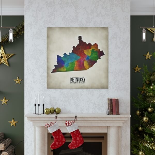 Kentucky Canvas Gallery Wraps &#8211; Kentucky Home Bedroom Living Room Office Wall Decor Canvas Art &#8211; Housewarming Gifts &#8211; KY New Home Gifts