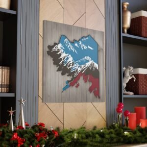 Alaska Canvas Gallery Wraps &#8211; Alaska Living Room Bedroom Office Home Wall Decor Canvas Art &#8211; Housewarming Gifts &#8211; AK New Home Gifts