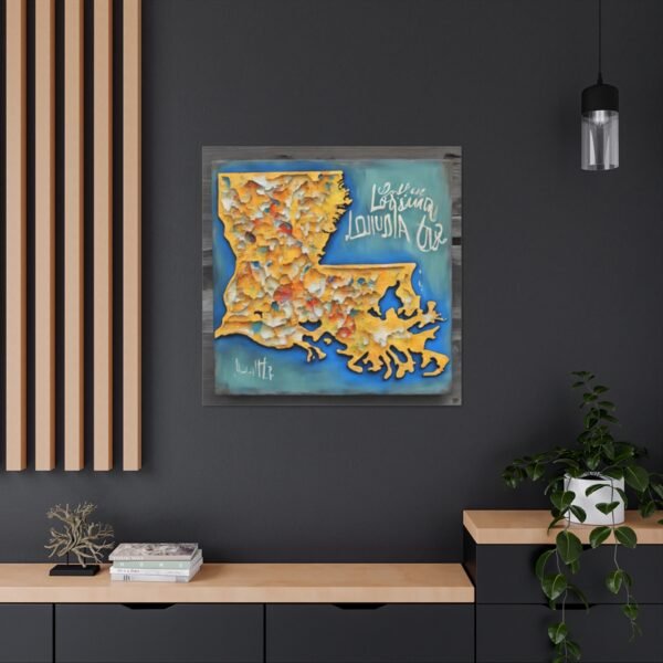 Louisiana Canvas Gallery Wraps &#8211; Louisiana Home Bedroom Office Living Room Wall Decor Canvas Art &#8211; Housewarming Gifts &#8211; LA New Home Gifts