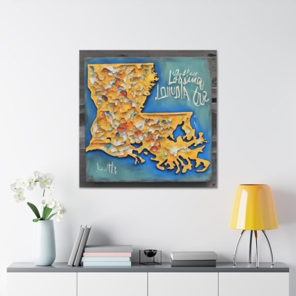 Louisiana Canvas Gallery Wraps &#8211; Louisiana Home Bedroom Office Living Room Wall Decor Canvas Art &#8211; Housewarming Gifts &#8211; LA New Home Gifts