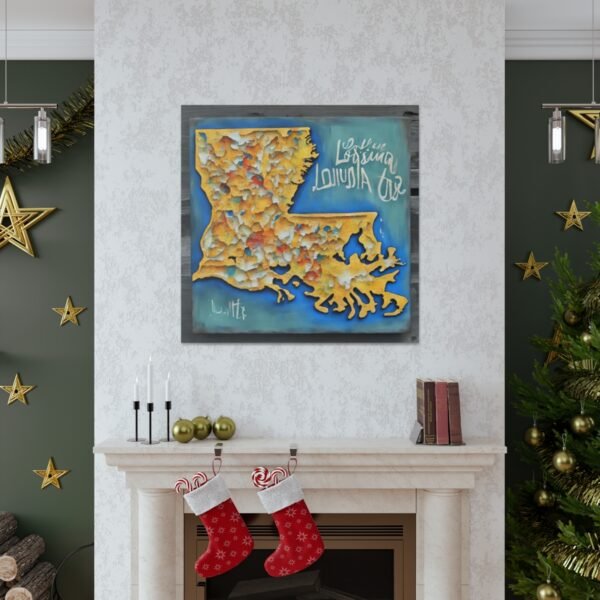 Louisiana Canvas Gallery Wraps &#8211; Louisiana Home Bedroom Office Living Room Wall Decor Canvas Art &#8211; Housewarming Gifts &#8211; LA New Home Gifts