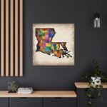 Louisiana Canvas Gallery Wraps &#8211; Louisiana Home Bedroom Office Living Room Wall Decor Canvas Art &#8211; Housewarming Gifts &#8211; LA New Home Gifts