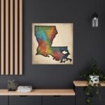 Louisiana Canvas Gallery Wraps &#8211; Louisiana Home Office Bedroom Living Room Wall Decor Canvas Art &#8211; Housewarming Gifts &#8211; LA New Home Gifts