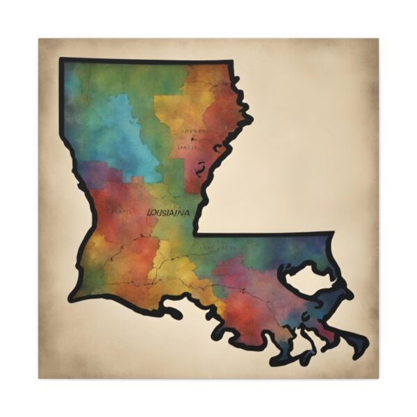 Louisiana Canvas Gallery Wraps &#8211; Louisiana Home Bedroom Living Room Office Wall Decor Canvas Art &#8211; Housewarming Gifts &#8211; LA New Home Gifts