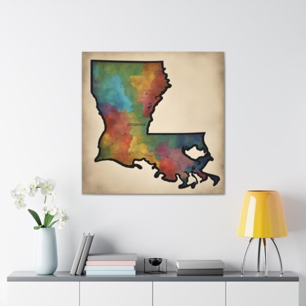 Louisiana Canvas Gallery Wraps &#8211; Louisiana Home Bedroom Living Room Office Wall Decor Canvas Art &#8211; Housewarming Gifts &#8211; LA New Home Gifts