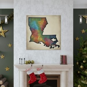 Louisiana Canvas Gallery Wraps &#8211; Louisiana Home Bedroom Living Room Office Wall Decor Canvas Art &#8211; Housewarming Gifts &#8211; LA New Home Gifts