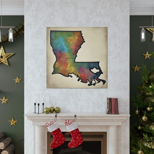 Louisiana Canvas Gallery Wraps &#8211; Louisiana Home Bedroom Living Room Office Wall Decor Canvas Art &#8211; Housewarming Gifts &#8211; LA New Home Gifts