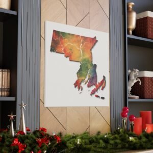Massachusetts Canvas Gallery Wraps &#8211; Massachusetts Living Room Home Office Wall Decor Canvas Art &#8211; Housewarming Gifts &#8211; MA New Home Gifts
