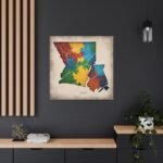 Massachusetts Canvas Gallery Wraps &#8211; Massachusetts Living Room Home Office Wall Decor Canvas Art &#8211; Housewarming Gifts &#8211; MA New Home Gifts