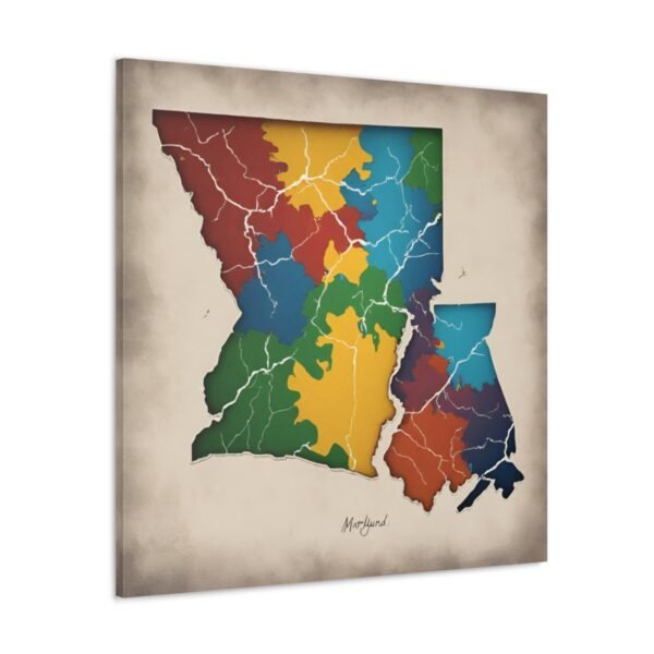 Maryland Canvas Gallery Wraps &#8211; Maryland Bedroom Living Room Home Office Wall Decor Canvas Art &#8211; Housewarming Gifts &#8211; MD New Home Gifts