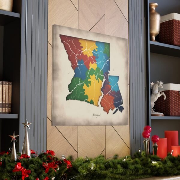 Maryland Canvas Gallery Wraps &#8211; Maryland Bedroom Living Room Home Office Wall Decor Canvas Art &#8211; Housewarming Gifts &#8211; MD New Home Gifts