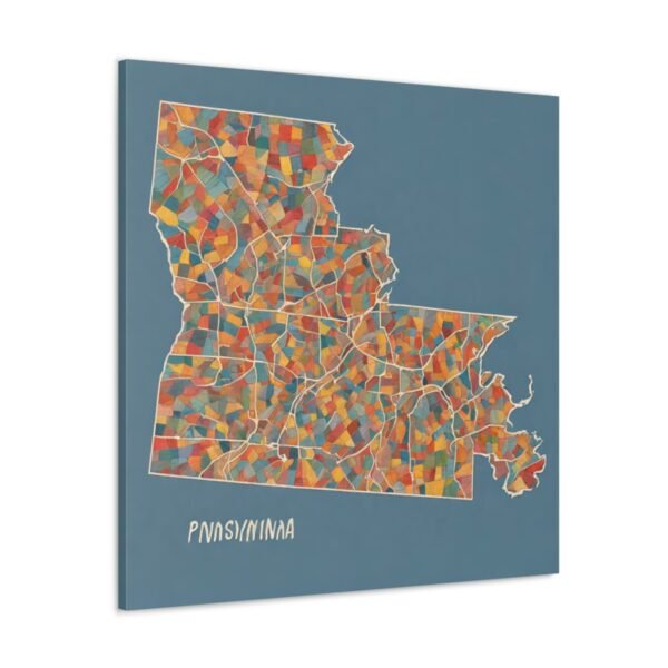 Pennsylvania Canvas Gallery Wraps &#8211; Pennsylvania Office Living Room Wall Decor Bedroom Home Canvas Art &#8211; Housewarming Gifts &#8211; PA Home Gifts