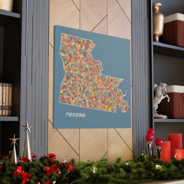 Pennsylvania Canvas Gallery Wraps &#8211; Pennsylvania Office Living Room Wall Decor Bedroom Home Canvas Art &#8211; Housewarming Gifts &#8211; PA Home Gifts