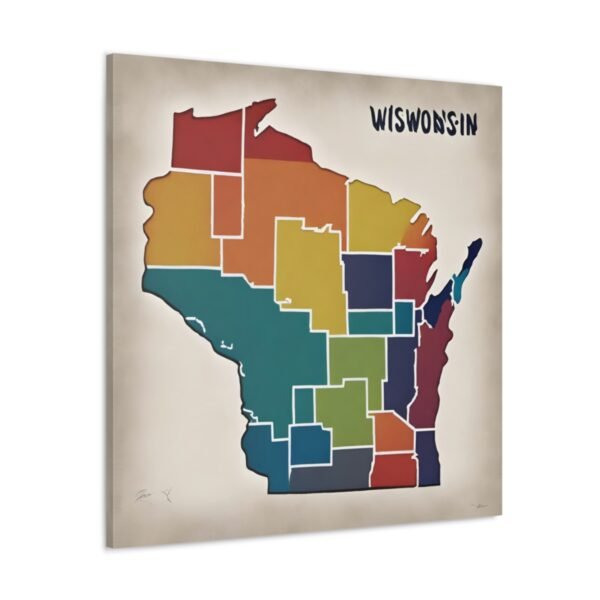 Wisconsin Canvas Gallery Wraps &#8211; Wisconsin Office Living Room Wall Decor Bedroom Home Canvas Art &#8211; Housewarming Gifts &#8211; WI New Home Gifts