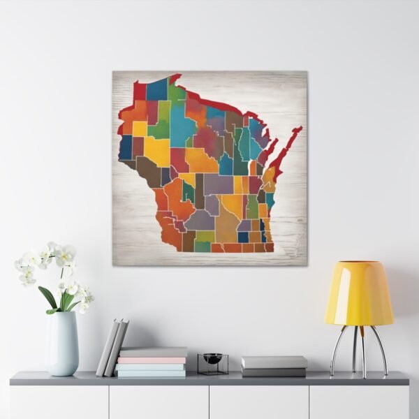 Wisconsin Canvas Gallery Wraps &#8211; Wisconsin Office Living Room Bedroom Wall Decor Home Canvas Art &#8211; Housewarming Gifts &#8211; WI New Home Gifts