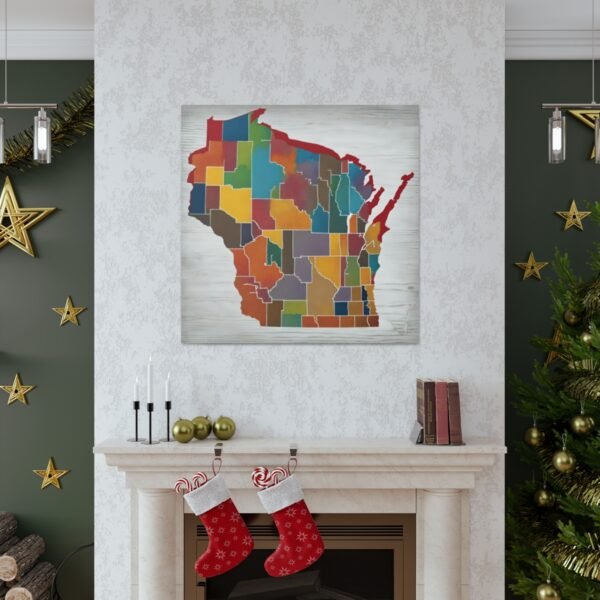 Wisconsin Canvas Gallery Wraps &#8211; Wisconsin Office Living Room Bedroom Wall Decor Home Canvas Art &#8211; Housewarming Gifts &#8211; WI New Home Gifts